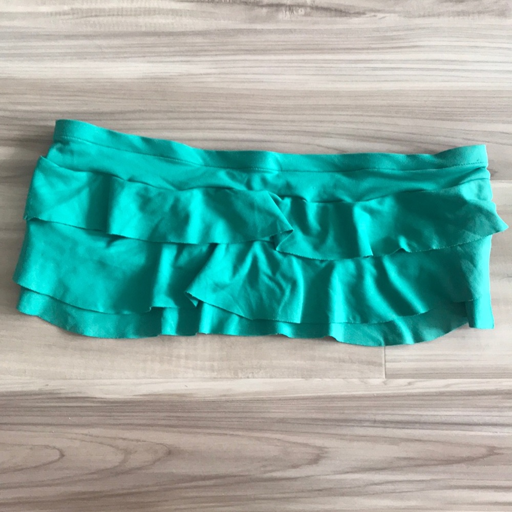 Ruffle bandeau swim top